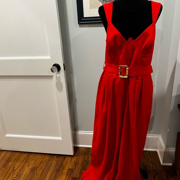 NWT Farm Rio Red Sleeveless Jumpsuit - Picture 4 of 6